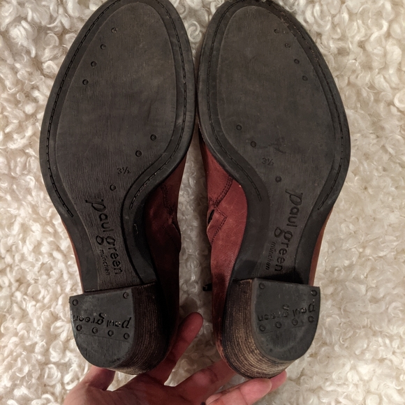 Paul Green Brown Leather Ankle boots Size US 6, AU 3 1/2 - Picture 5 of 6